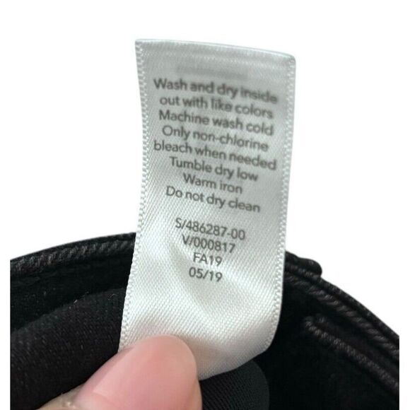 Athleta Womens Jeans Sculptek Denim Carbon Black Wash Zip Ankle Goth Moto Size 6 - Picture 11 of 15